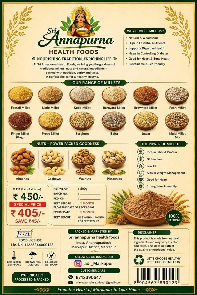 Sri Annapurna Health Foods - Complete Product Range